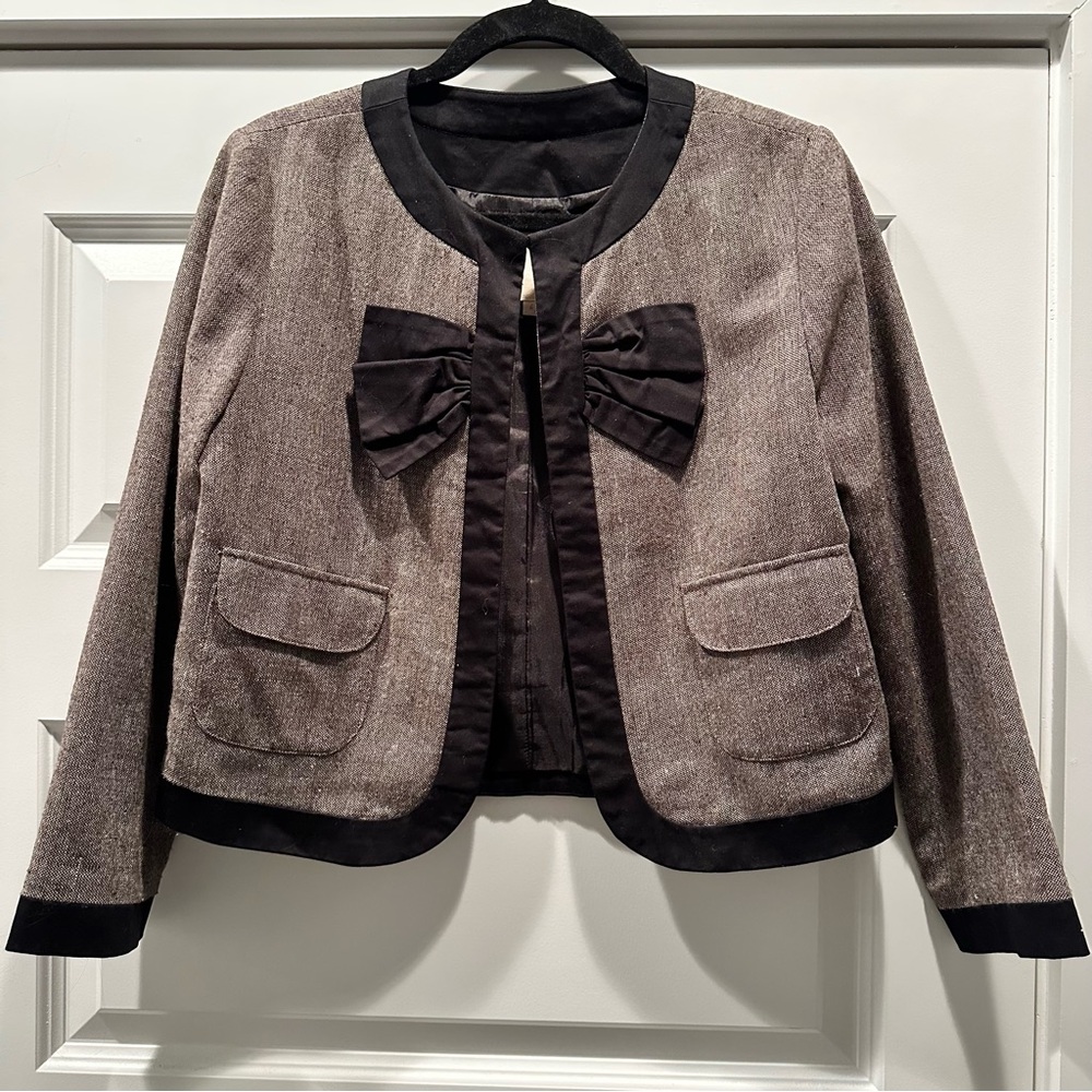 ADORABLE Cropped Bow Jacket from Anthro